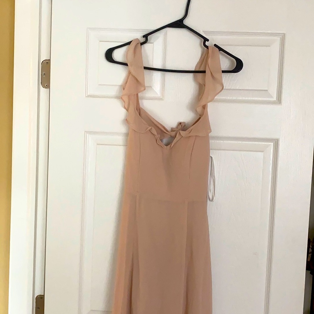 Anthropology BHLDN Diana Nude Cream Dress